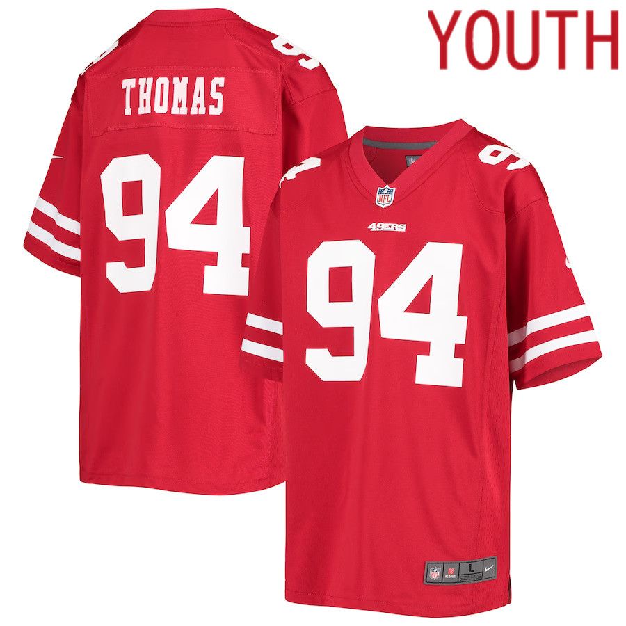 Youth San Francisco 49ers #94 Solomon Thomas Nike Scarlet Game Player NFL Jersey
